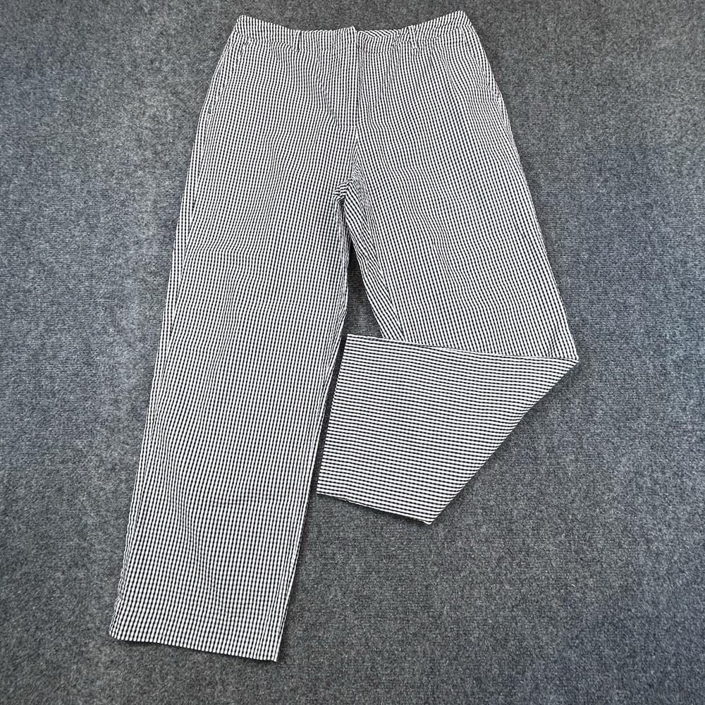 Ann Taylor Original Womens Pants Capri Sz 10 Black And White Gingham Check